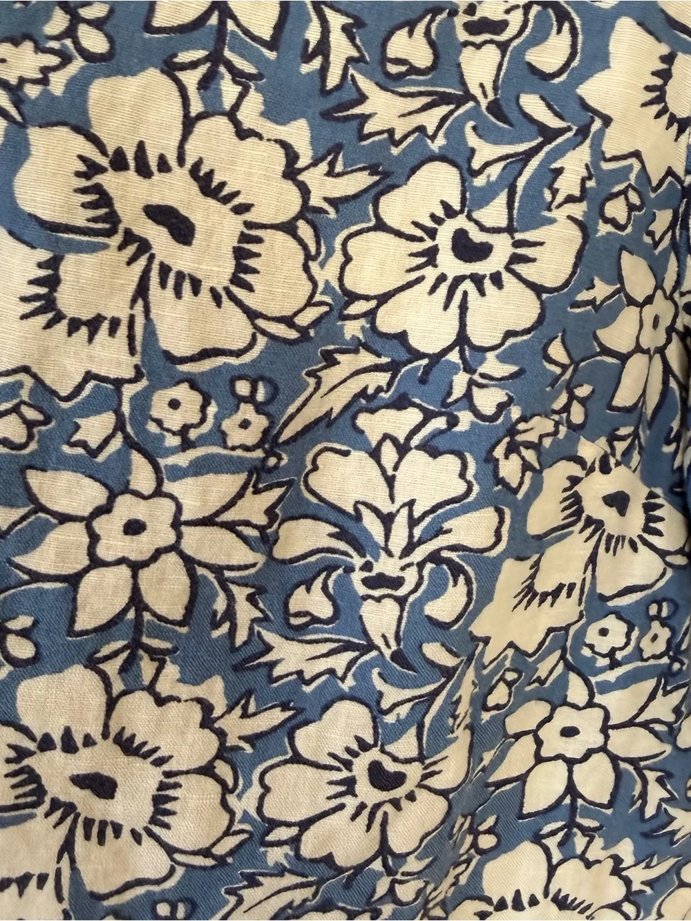 J.Crew Linen Blend Floral Button-Up Top Size S